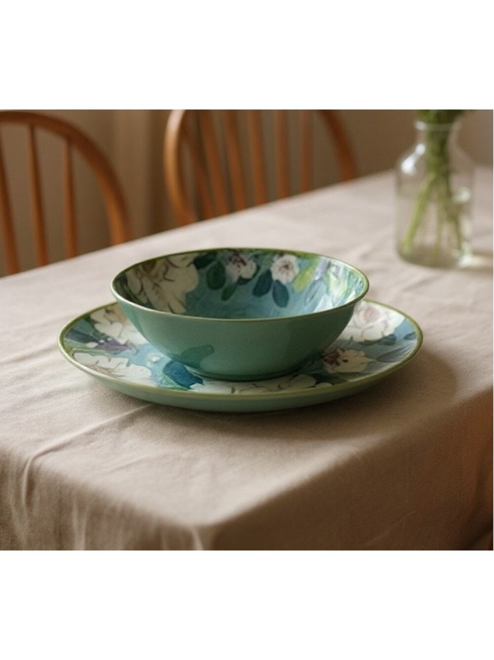 Pier 1 Imports Magnolia Melamine Serving Platter & Bowl Set of 2 NYBG